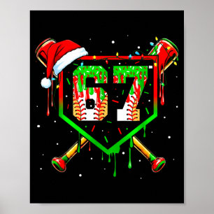 Lustiges Meme 67 Weihnachten Baseball Eiscreme Män Poster