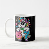 Lustiges Meme Einhorn Mädchen Kinder Sechs Sieben Kaffeetasse (Links)