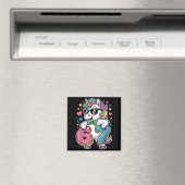 Lustiges Meme Einhorn Mädchen Kinder Sechs Sieben  Magnet (In Situ (Geschirrspüler))
