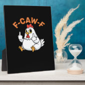 Lustiges Meme F-Caw-F Huhn Fotoplatte (Seite)