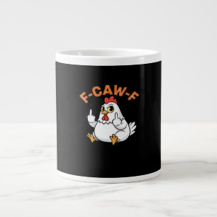 Lustiges Meme F-Caw-F Huhn Jumbo-Tasse