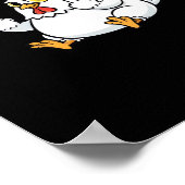 Lustiges Meme F-Caw-F Huhn Poster (Ecke)