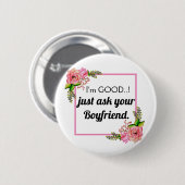 Lustiges Meme freches Mädchen-schlechte Button (Vorne & Hinten)