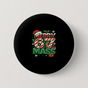 Lustiges Meme Frohe 67 M Candy Cane Weihnachtszahl Button