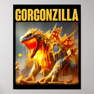 Lustiges Meme Gorgonzola AI italienischer Käse Dra Poster