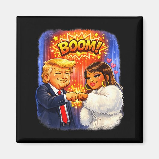 Lustiges Meme trump & nicki High-Five zum Spaß  Magnet (Vorne)
