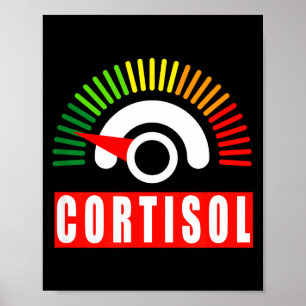 Lustiges Meme über niedrige Cortisolwerte Nebennie Poster