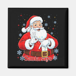Lustiges Meme Weihnachten Santa Geschenk Männer, F Magnet