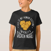 Lustiges menschliches Kostüm-Huhn-Nugget T-Shirt (Vorderseite)