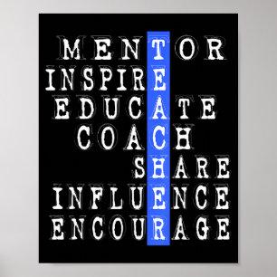 Lustiges Mentor-Trainer-Geschenk für Lehrer für Sc Poster