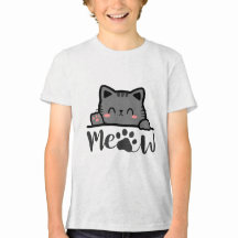 Lustiges 'Meow' Katzenliebhaber T-Shirt - Süßes Ka