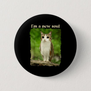 Lustiges Meowl-Meme, Cat Owl Meme Gehirnfäule Gen  Button