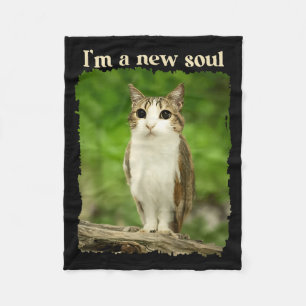 Lustiges Meowl-Meme, Cat Owl Meme Gehirnfäule Gen  Fleecedecke