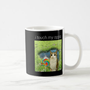 Lustiges Meowl-Meme, Cat Owl Meme Gehirnfäule Gen Kaffeetasse