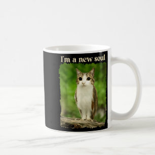 Lustiges Meowl-Meme, Katzen-Eulen-Meme Brainrot Ge Kaffeetasse
