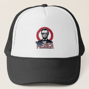Lustiges Merica Patriotischer Präsident Vintage Ve Truckerkappe