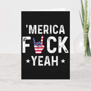Lustiges Merica Yeah 4. Juli  Karte
