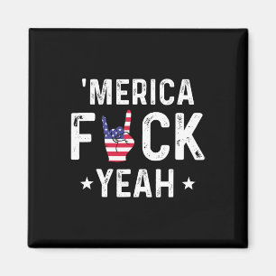 Lustiges Merica Yeah 4. Juli Magnet