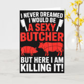 Lustiges Metzger-Design für Männer Frauen Metzgere Karte (Gelbe Blume)