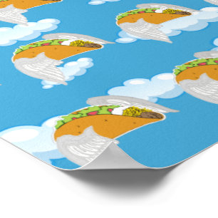 Lustiges mexikanisches Essen Taco Liebhaber Essen Poster
