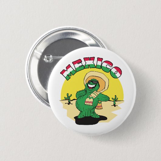 Lustiges Mexiko Button (Vorne & Hinten)