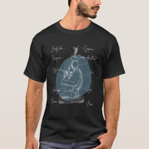 Lustiges Mikroskop Anatomie Nerd Wissenschaftslabo T-Shirt