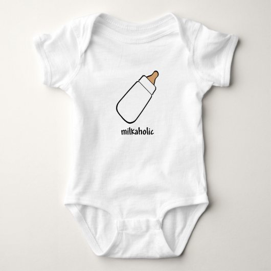 Lustiges Milkaholic Baby-Shirt Baby Strampler (Vorderseite)