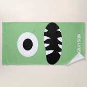 Lustiges mit Augen Monster scherzt Strandtuch (Vorderseite)