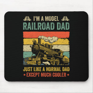 Lustiges Modell Eisenbahn Zug Cooler Vater Vaterta Mousepad