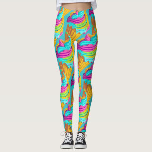 Lustiges modernes girly-farbenfrohes Eiscreme-Kege Leggings
