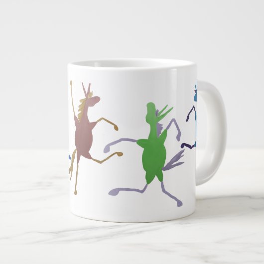 Lustiges Molly-Maultier-große Kaffee-Tasse Jumbo-Tasse (Vorderseite Rechts)