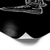 Lustiges monochromes Papa-Plakat Poster (Ecke)