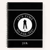 Lustiges monogrammiertes Golf-Logo – Par Tee schwa Notizblock (Vorderseite)