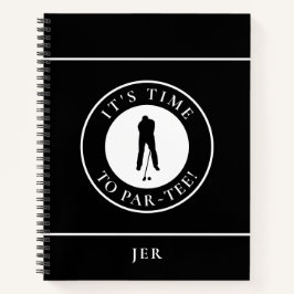 Lustiges monogrammiertes Golf-Logo – Par Tee schwa Notizblock