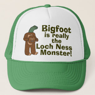 Lustiges Monster Bigfoots Loch Ness Truckerkappe