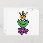 lustiges Monster Postkarte (Vorne/Hinten)