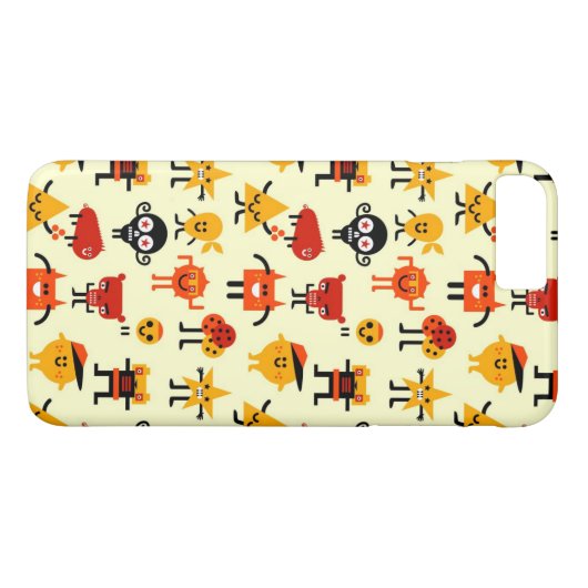 Lustiges Monstermuster Case-Mate iPhone Hülle (Rückseite (Horizontal))