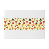 Lustiges Monstermuster Einladungsbanderole (Rückseitenbeispiel)