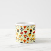 Lustiges Monstermuster Espressotasse (Vorderseite)