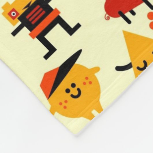 Lustiges Monstermuster Fleecedecke (Ecke)