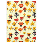 Lustiges Monstermuster Klemmbrett (Rückseite)