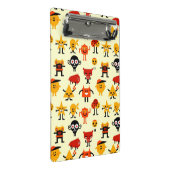 Lustiges Monstermuster Mini Klemmbrett (Schrägansicht)