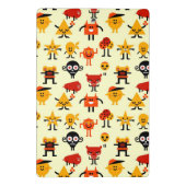 Lustiges Monstermuster Mini Klemmbrett (Rückseite)