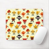 Lustiges Monstermuster Mousepad (Mit Mouse)