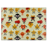 Lustiges Monstermuster Schneidebrett (Vorderseite)