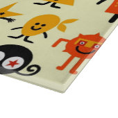 Lustiges Monstermuster Schneidebrett (Ecke)