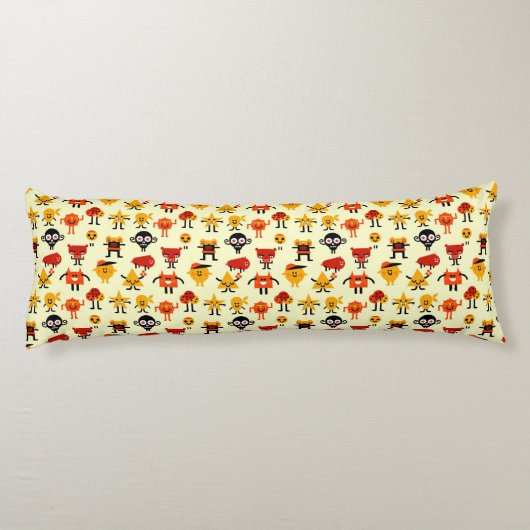 Lustiges Monstermuster Seitenschläferkissen (Rückseite)