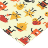 Lustiges Monstermuster Tischdecke (Schrägansicht)