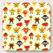 Lustiges Monstermuster Untersetzer (Vorderseite)