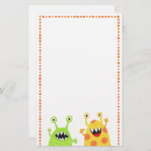 Lustiges Monsterspaß-Cartoonbriefpapier für Kinder Briefpapier (Vorne/Hinten)